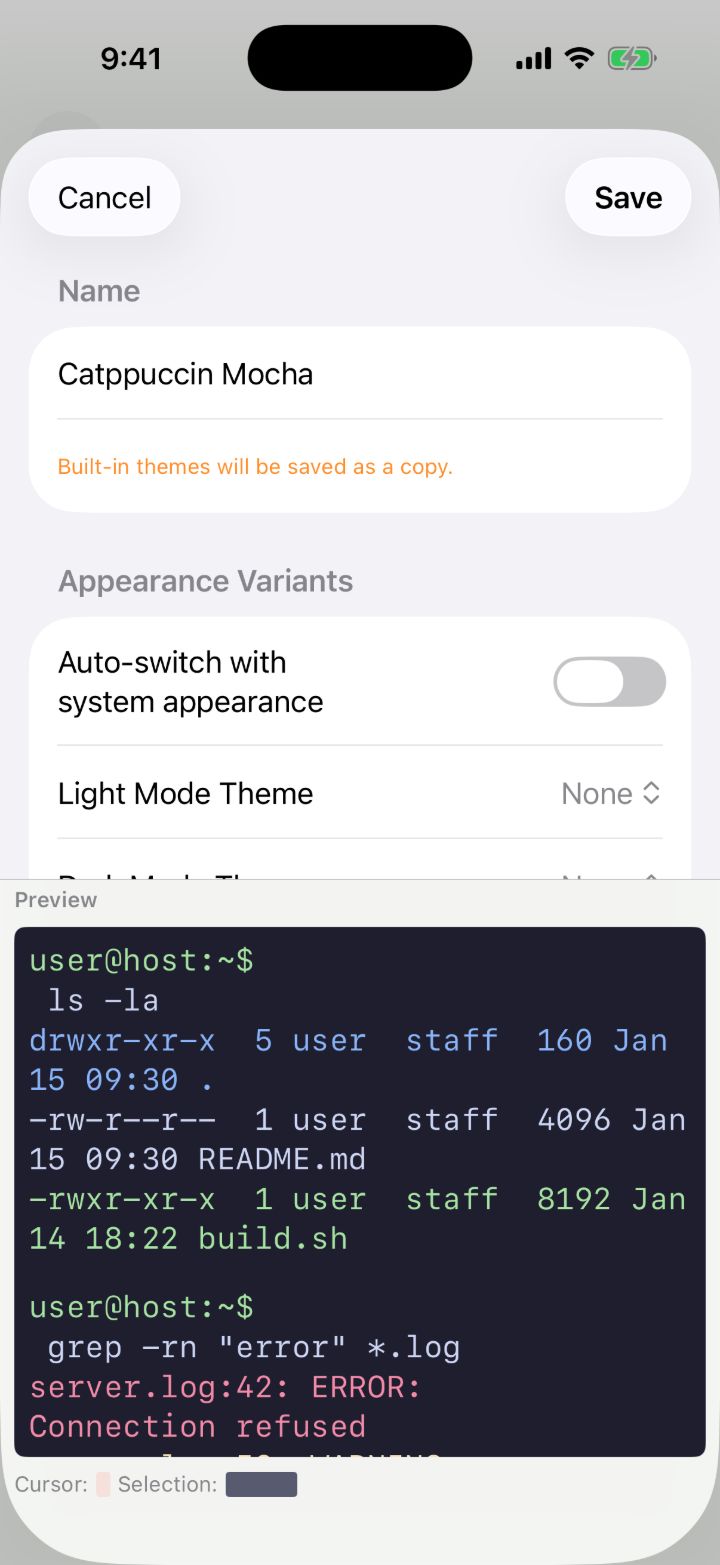 ANSI colors · OK/WARN/ERR log levels